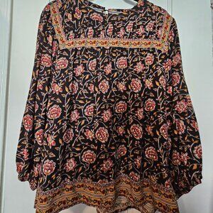 Knox Rose floral flowy bohemian top